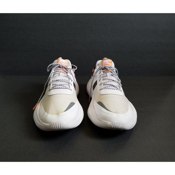 SOREL Kinetic Breakthru Tech Lace Sneakers Sz 10 41 White Orange Gray - Picture 5 of 13